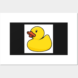 Yellow rubber duck bath toy Posters and Art